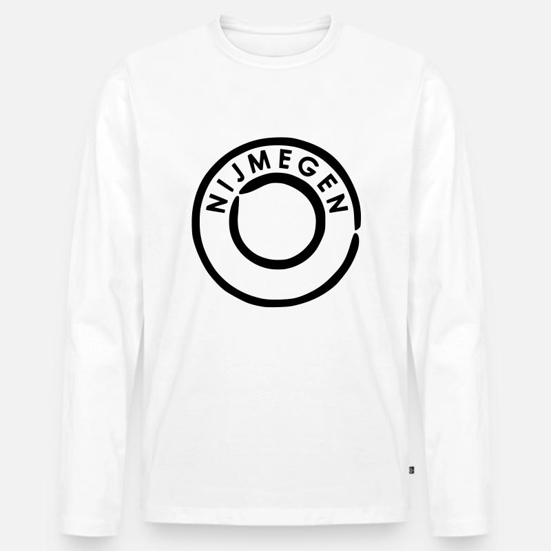 Nijmegen - Männer Premium Bio Langarmshirt - Weiß