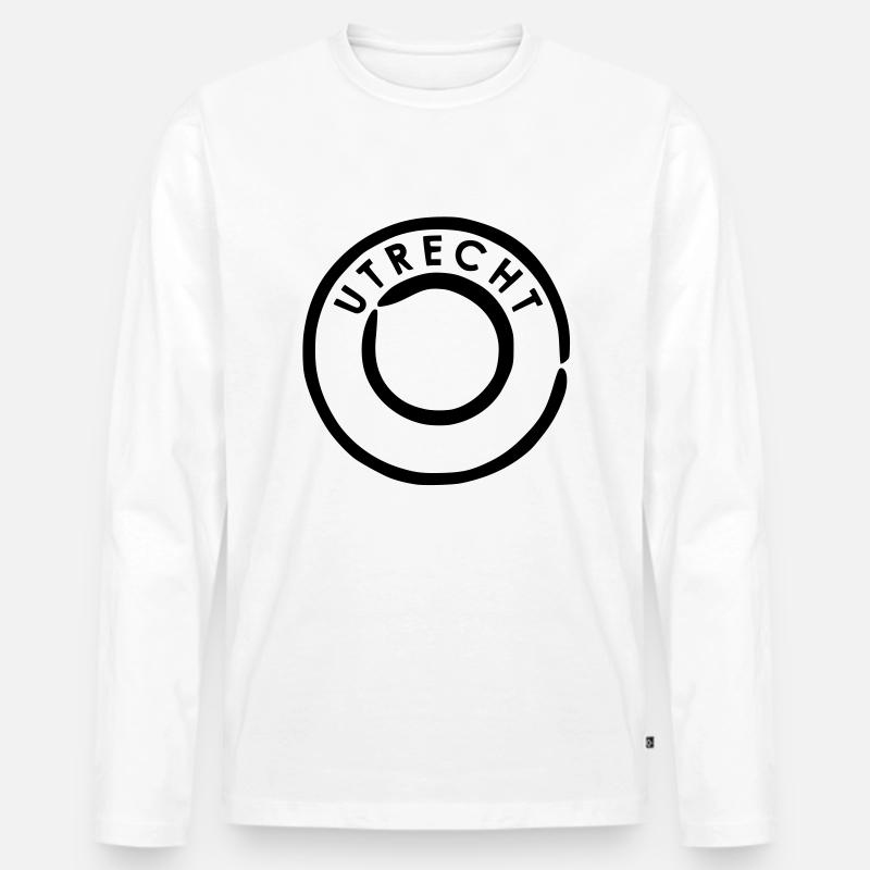 Utrecht - Männer Premium Bio Langarmshirt - Weiß