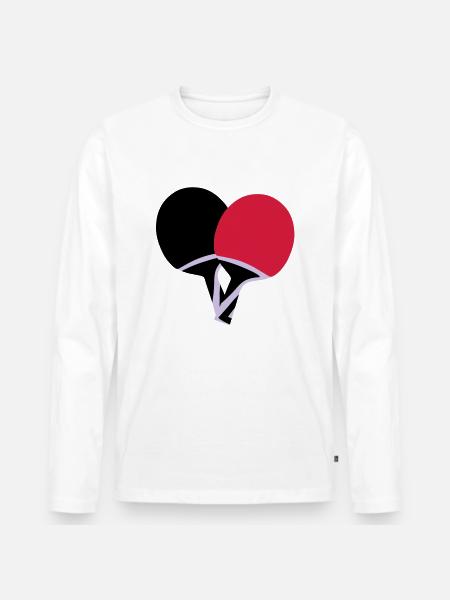 Table tennis, ping pong - Men's Premium Organic Long Sleeve Shirt - white