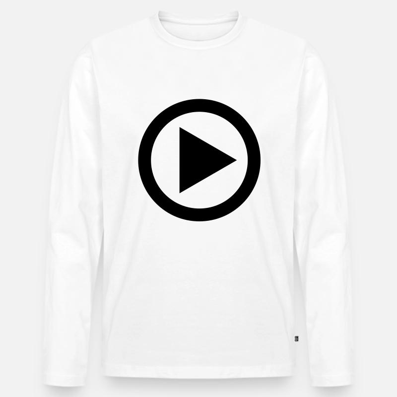 play - Männer Premium Bio Langarmshirt - Weiß
