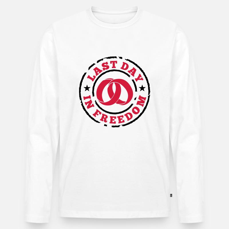 Last day in freedom - Männer Premium Bio Langarmshirt - Weiß