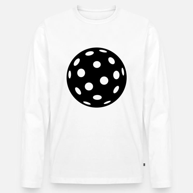 Floorball - Männer Premium Bio Langarmshirt - Weiß