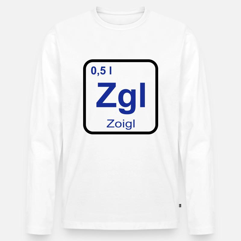 Zoigl Bier - Männer Premium Bio Langarmshirt - Weiß