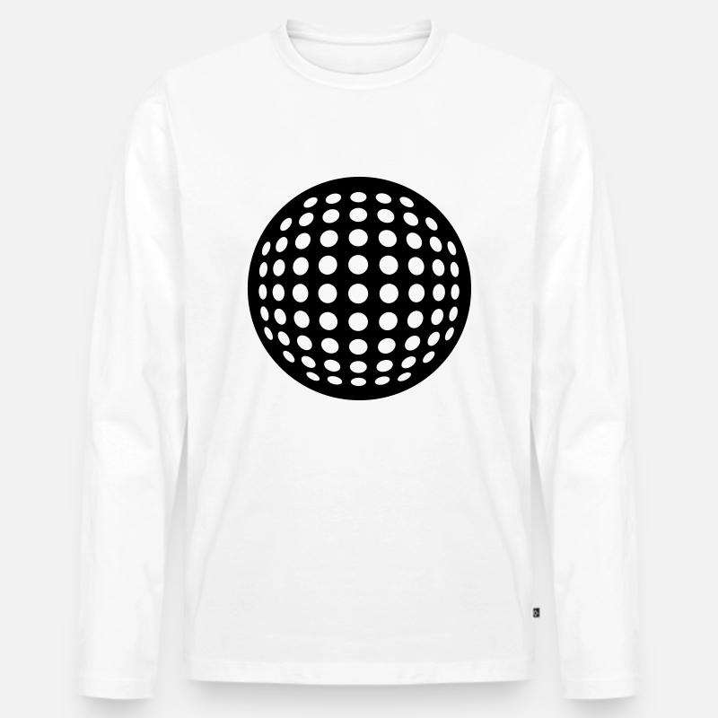 Golfball - Männer Premium Bio Langarmshirt - Weiß