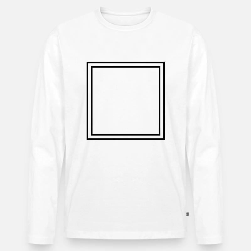 Frame - Männer Premium Bio Langarmshirt - Weiß