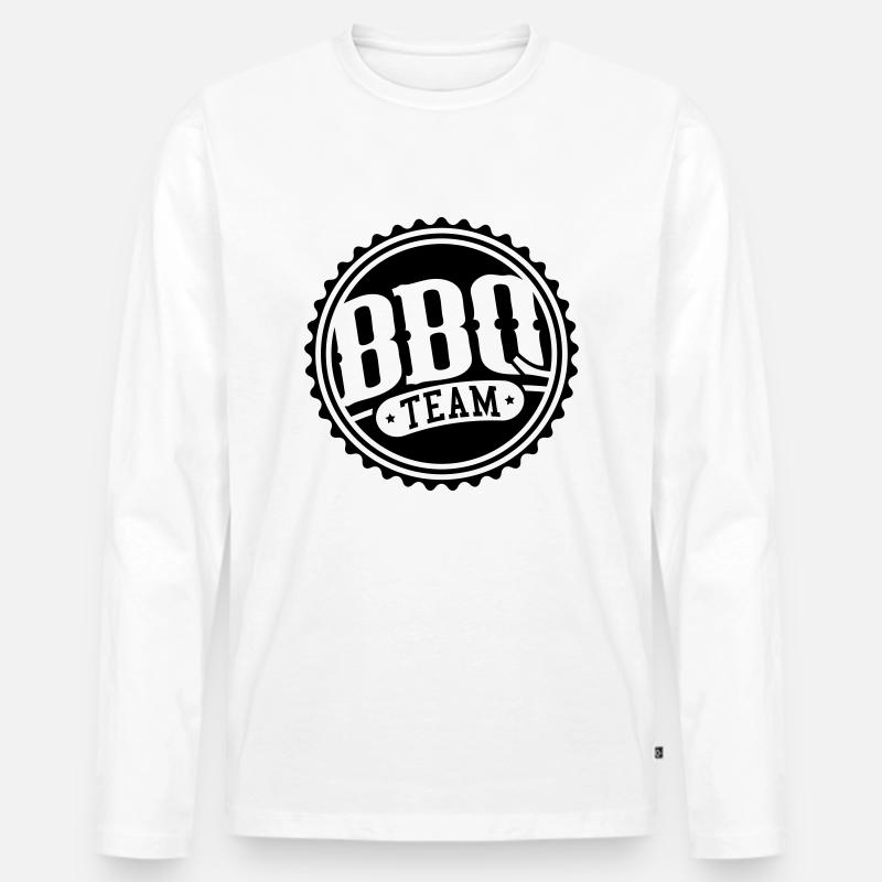 bbq_team_ti1 - Männer Premium Bio Langarmshirt - Weiß