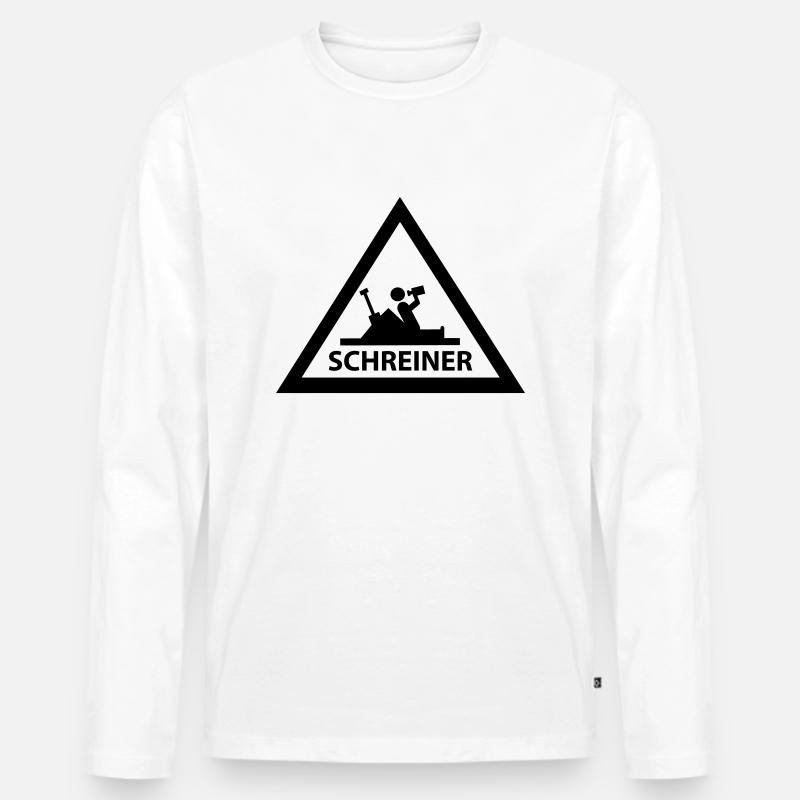 schreiner - Männer Premium Bio Langarmshirt - Weiß