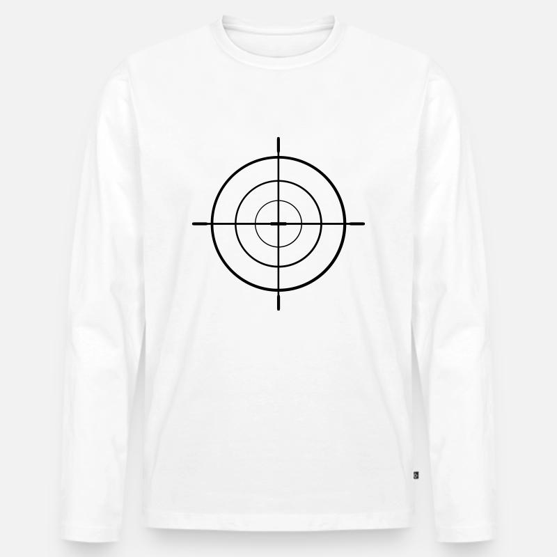fadenkreuz - Männer Premium Bio Langarmshirt - Weiß