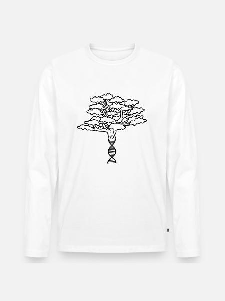 verden dna dns stamtavle natur arv arve træ - Premium økologisk langærmet T-shirt til mænd - hvid