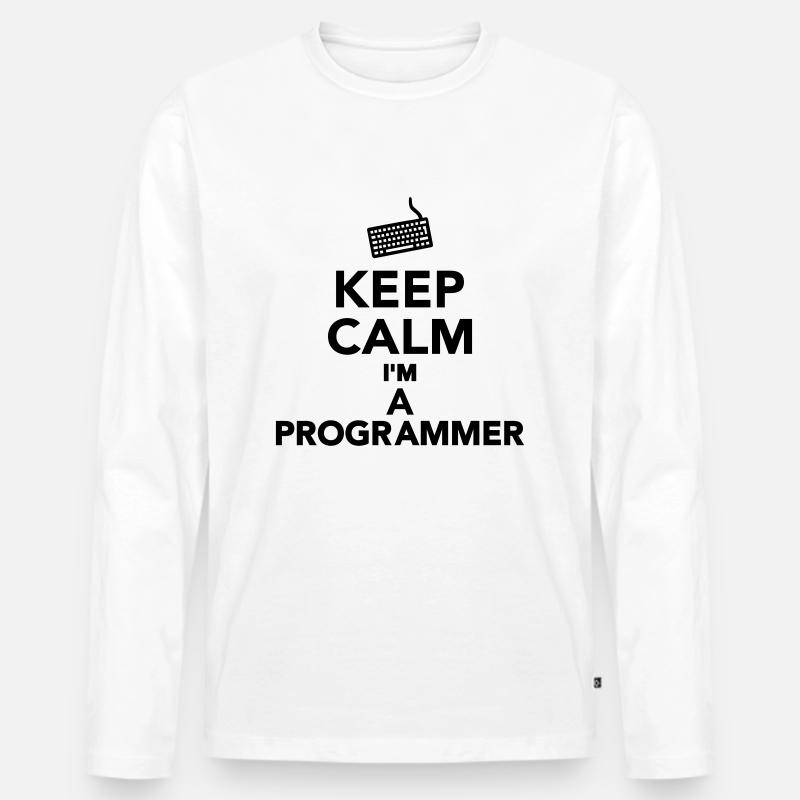 Programmierer - Männer Premium Bio Langarmshirt - Weiß