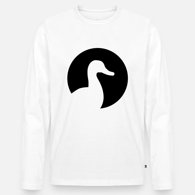 Ente - Männer Premium Bio Langarmshirt - Weiß