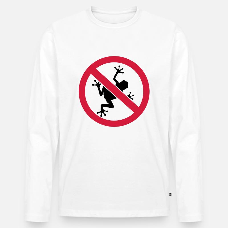Frosch - Männer Premium Bio Langarmshirt - Weiß