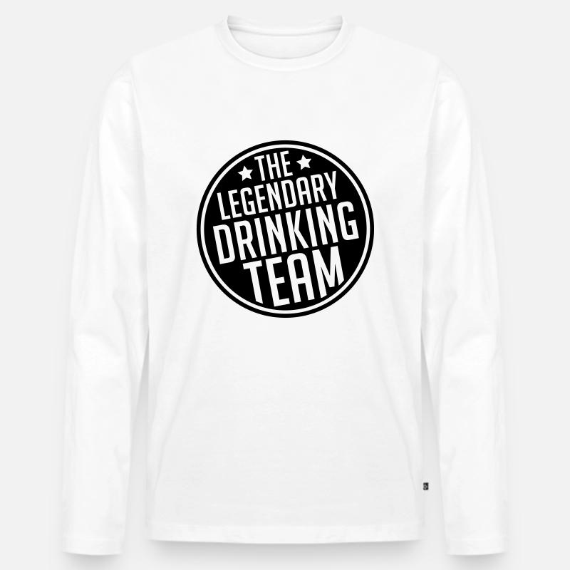 legendary_drinking_team_vy1 - Männer Premium Bio Langarmshirt - Weiß