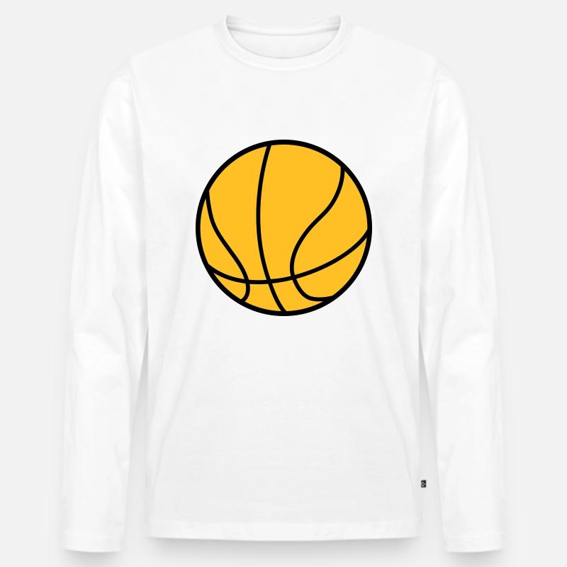 Basketball - Männer Premium Bio Langarmshirt - Weiß