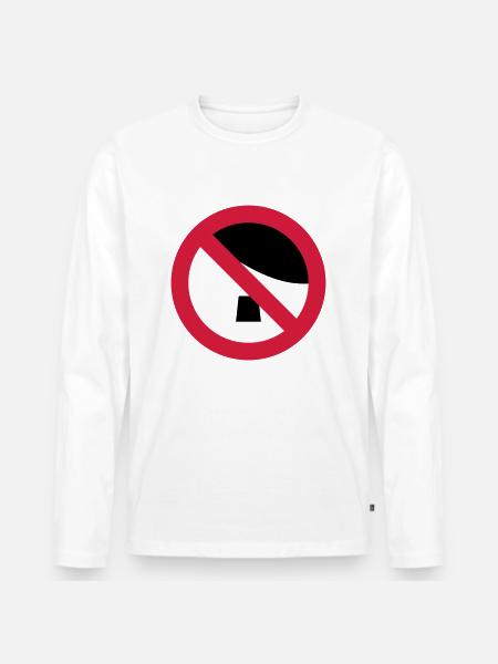 Anti Nazi - Männer Premium Bio Langarmshirt - Weiß
