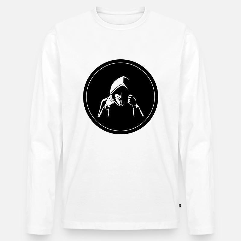 anonymous - Männer Premium Bio Langarmshirt - Weiß