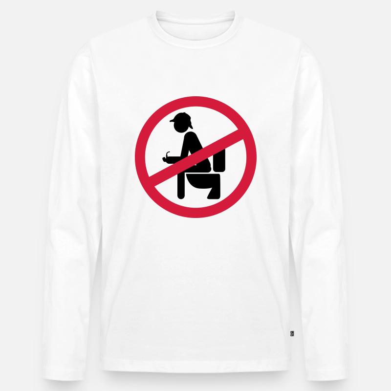 no shit sherlock - Männer Premium Bio Langarmshirt - Weiß