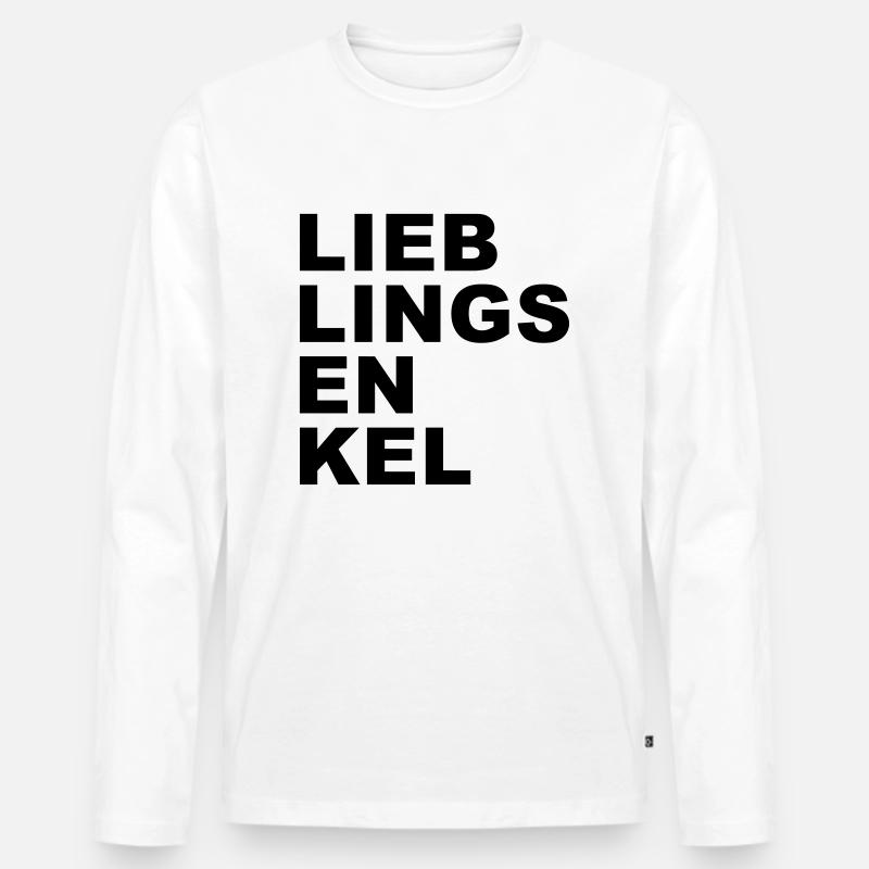 Lieblingsenkel - Männer Premium Bio Langarmshirt - Weiß
