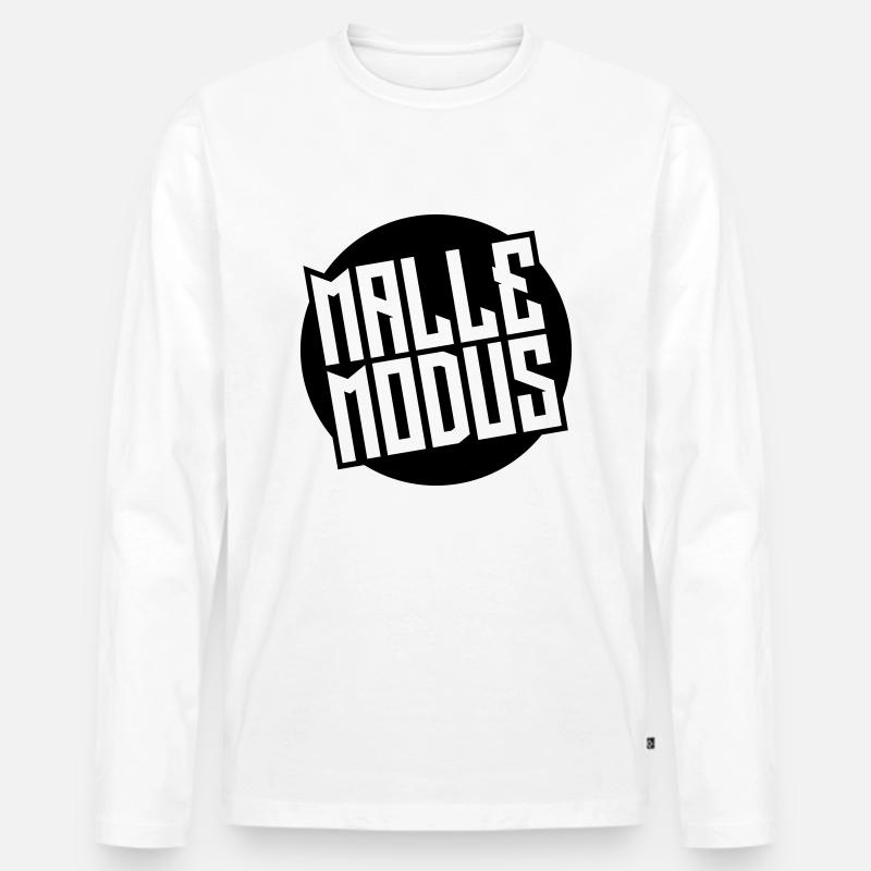 malle modus design - Männer Premium Bio Langarmshirt - Weiß