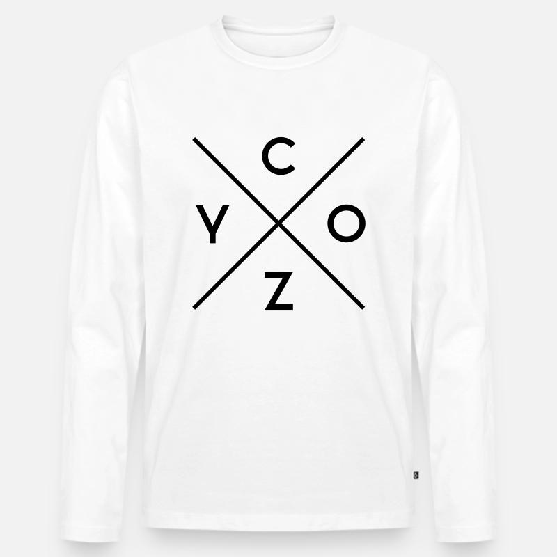 COZY X - Männer Premium Bio Langarmshirt - Weiß