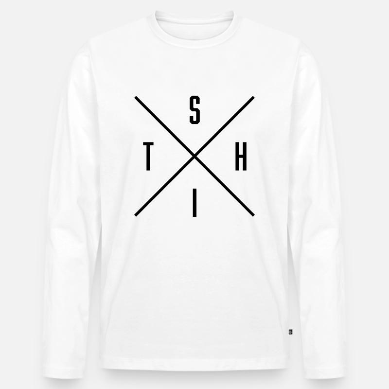 SHIT X - Männer Premium Bio Langarmshirt - Weiß