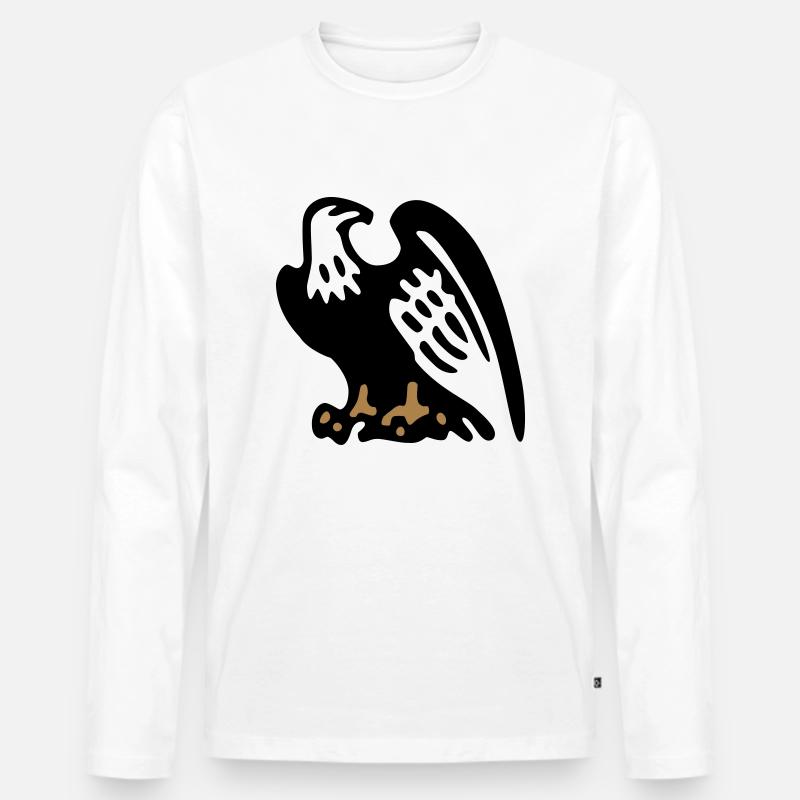Adler aquila2 - Männer Premium Bio Langarmshirt - Weiß
