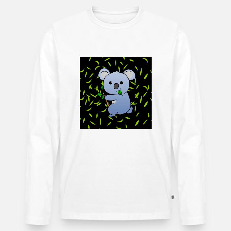 Koala Koalabär - Männer Premium Bio Langarmshirt - Weiß