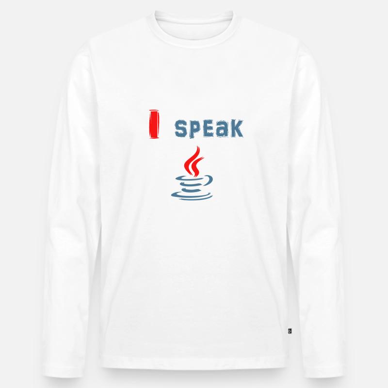 I Speak Java - Ich Spreche Java Männer Premium Bio Langarmshirt