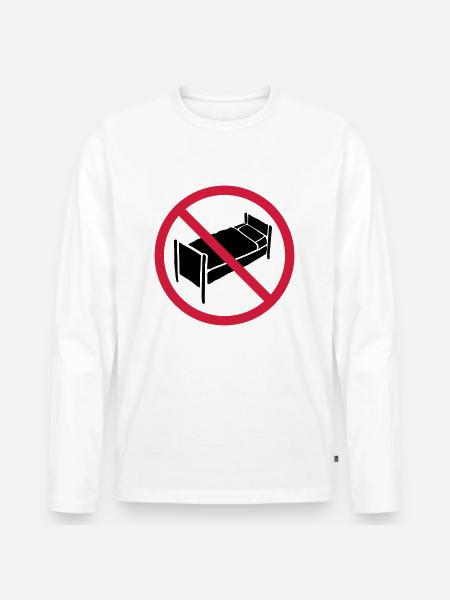 No bed zone - Men's Premium Organic Long Sleeve Shirt - white