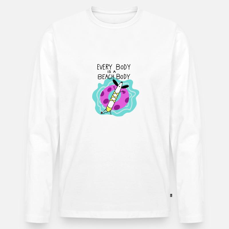 DACKEL DACHSHUND TECKEL DACKELLIEBE DAGGEL - Männer Premium Bio Langarmshirt - Weiß