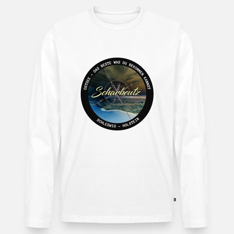 Ostsee Scharbeutz ist das Beste - Männer Premium Bio Langarmshirt - Weiß