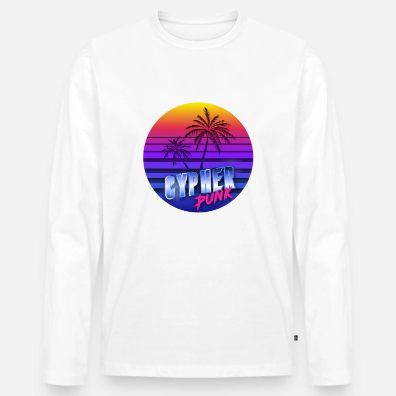 Cypherpunk - Männer Premium Bio Langarmshirt - Weiß