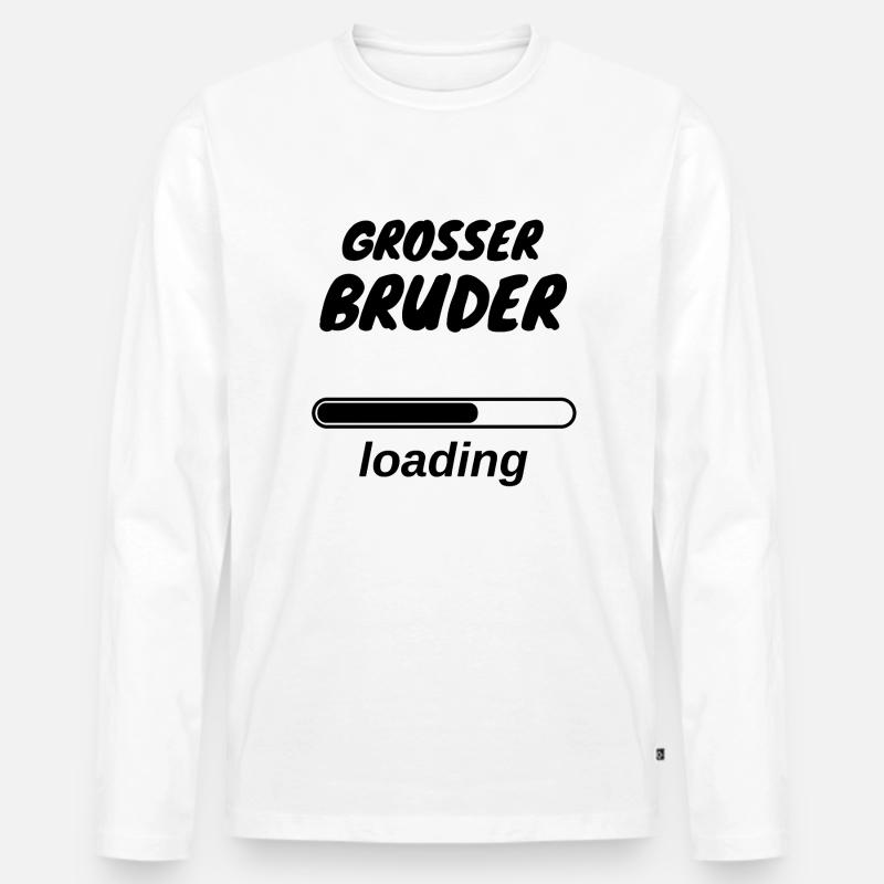 Große Bruder loading - Männer Premium Bio Langarmshirt - Weiß