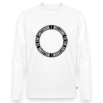 Ring Circle Shitshow - T-shirt manches longues Premium bio Homme - blanc - Devant - Nico (187cm)