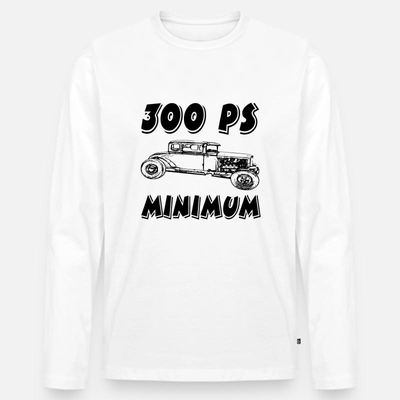 Auto - Männer Premium Bio Langarmshirt - Weiß