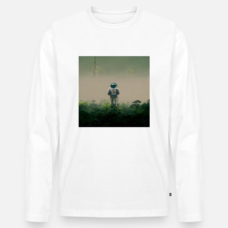 Lonely Voyager 059 - Männer Premium Bio Langarmshirt - Weiß