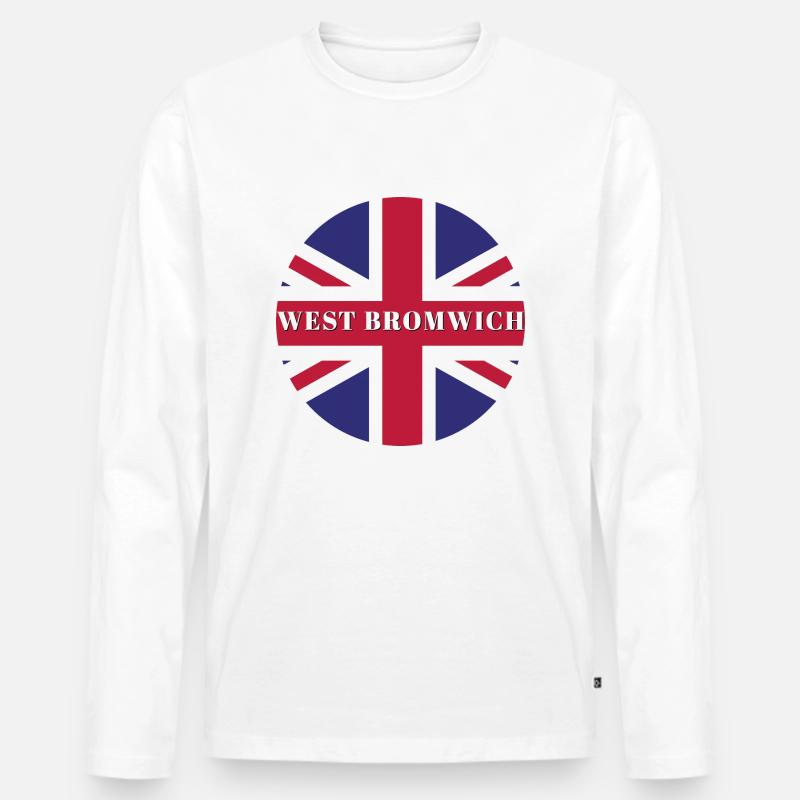 West-Bromwich - Männer Premium Bio Langarmshirt - Weiß