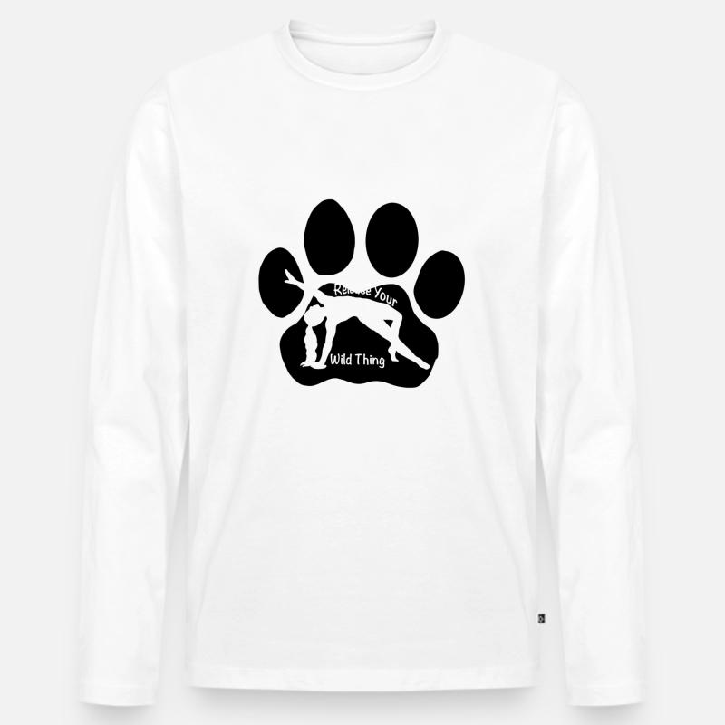 Wild Thing - Männer Premium Bio Langarmshirt - Weiß