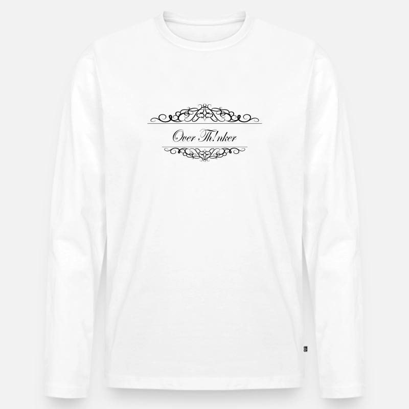 Victorian Over Th!nker - Männer Premium Bio Langarmshirt - Weiß