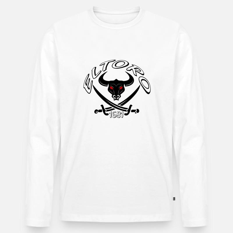 El Toro - Der Stier in dir - Männer Premium Bio Langarmshirt - Weiß