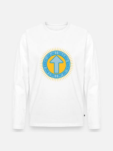 What Winners Look Like - Men's Premium Organic Long Sleeve Shirt - white
