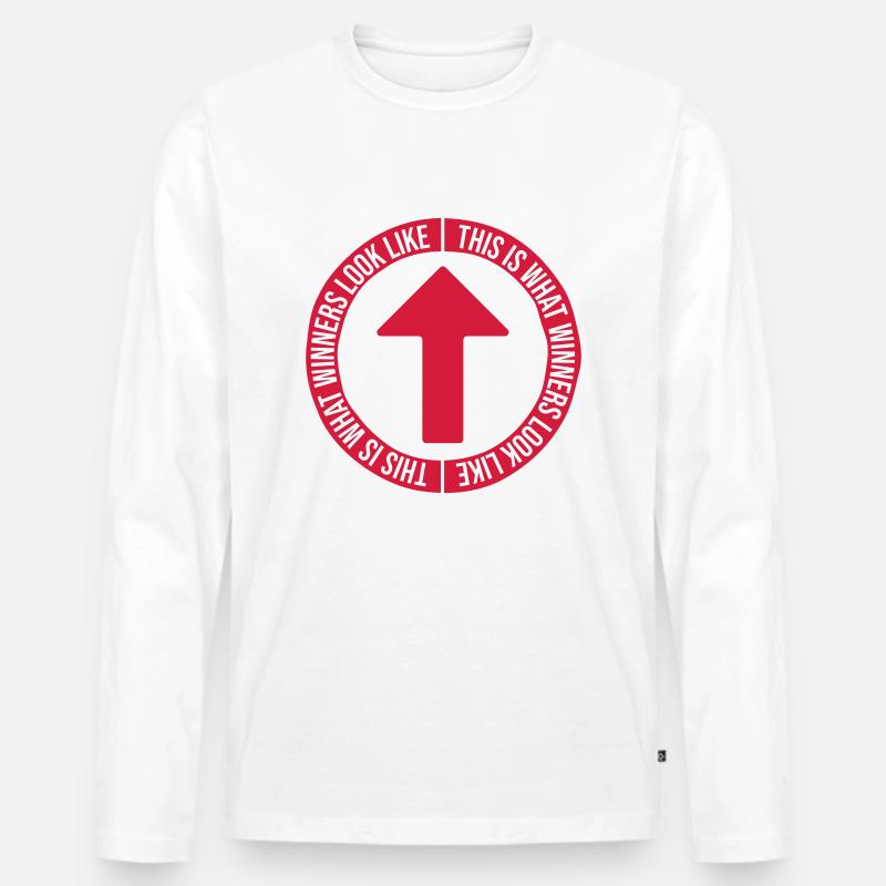 What Winners Look Like - Männer Premium Bio Langarmshirt - Weiß