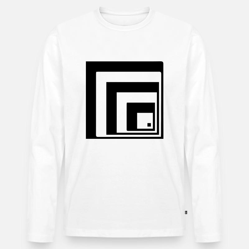Pyramid or Pathway - Männer Premium Bio Langarmshirt - Weiß