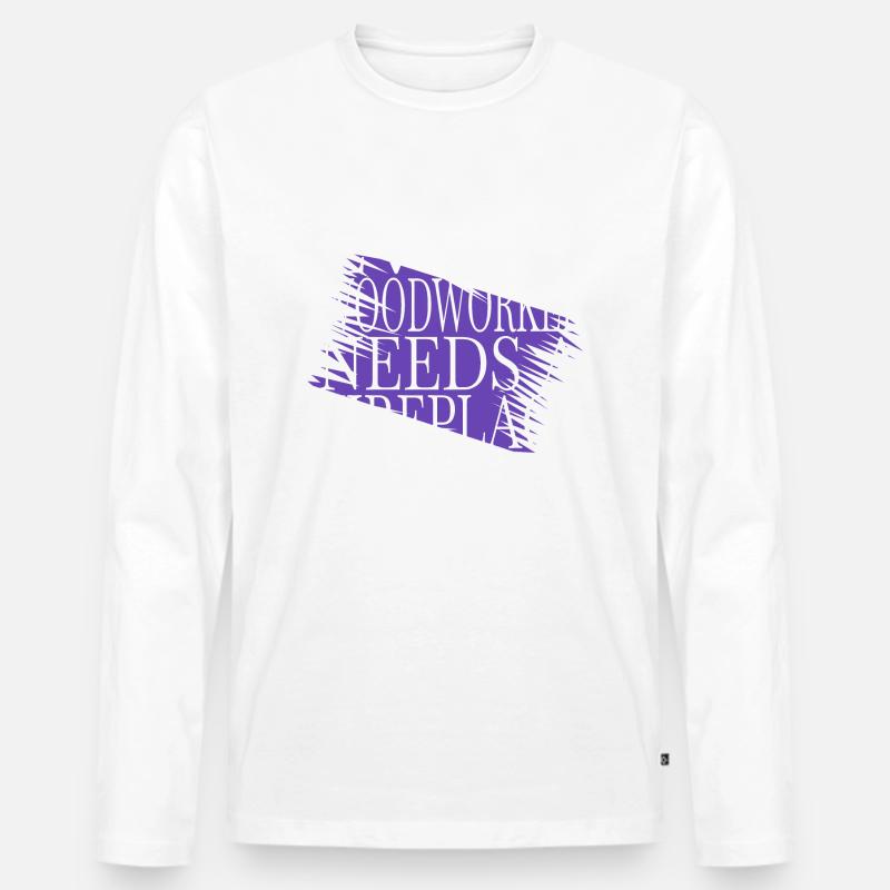 birthday present chainsaw grab - Männer Premium Bio Langarmshirt - Weiß