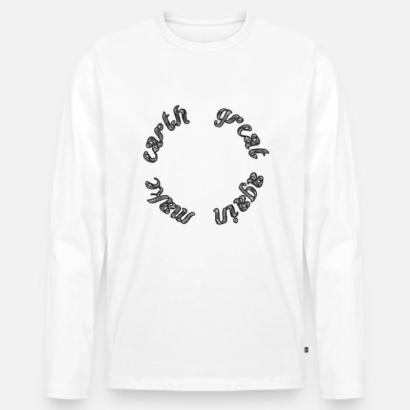 make earth great again - Männer Premium Bio Langarmshirt - Weiß