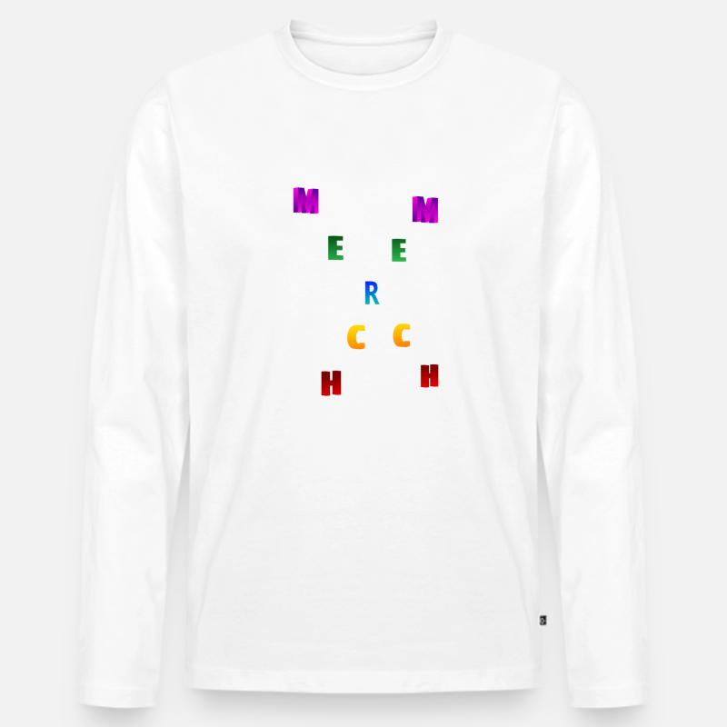 Merch Merch 2 - Männer Premium Bio Langarmshirt - Weiß