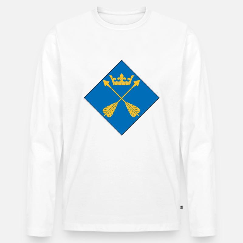 Dalarna - Männer Premium Bio Langarmshirt - Weiß