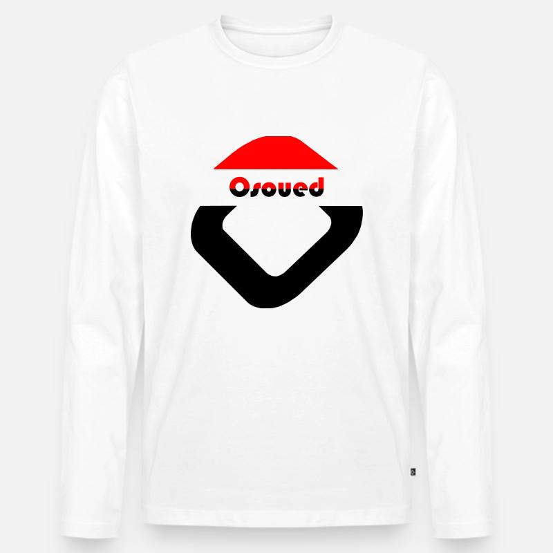 Osoued schräg - Männer Premium Bio Langarmshirt - Weiß