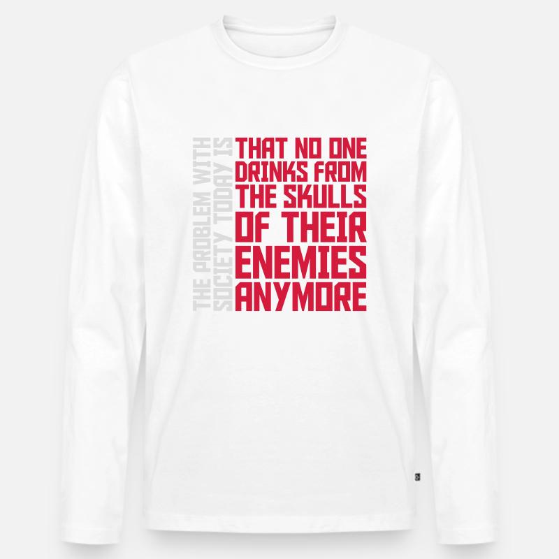drinks from enemies skulls Men's Premium Organic Long Sleeve Shirt
