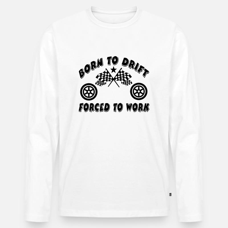 Auto - Männer Premium Bio Langarmshirt - Weiß